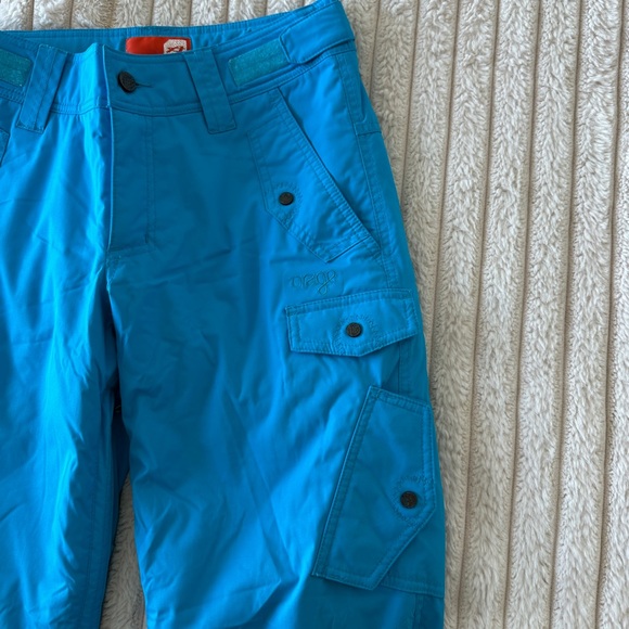 Orage Electric Blue Cargo Snow Pants | Womens Adult Ski Snowboard Pant Y2K - Picture 3 of 16